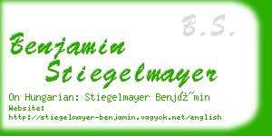 benjamin stiegelmayer business card